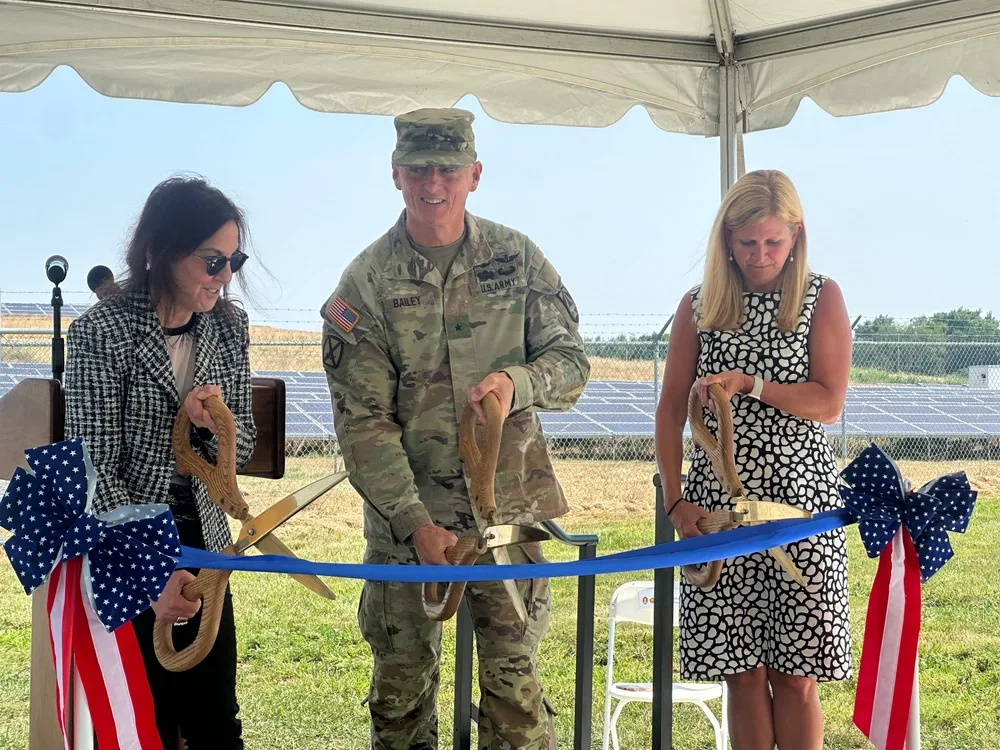 Solar photovoltaic arrays at Fort Detrick in Maryland.