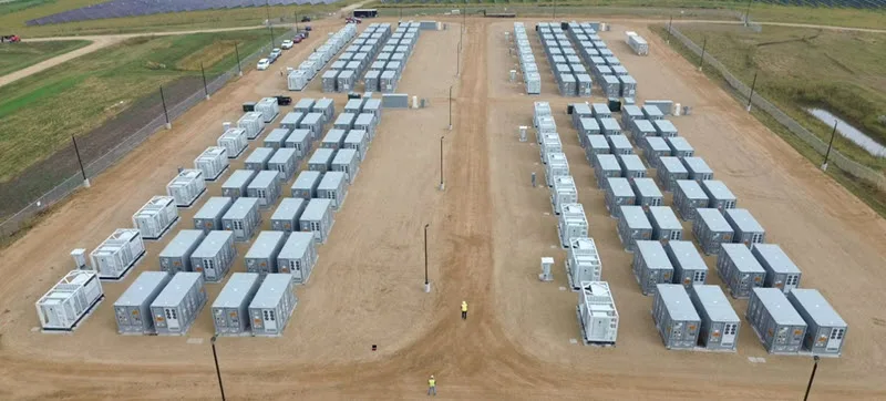 Aerial view of Grant County battery energy storage equipment