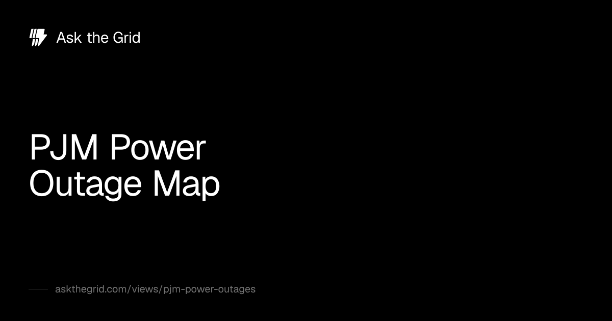 PJM Power Outage Map · Ask the Grid